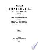 Annali di matematica pura ed applicata