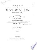 Annali di matematica pura ed applicata