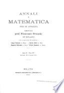 Annali di matematica pura ed applicata