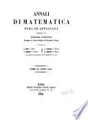 Annali di Matematica Pura ed Applicata