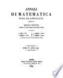 Annali di matematica pura ed applicata