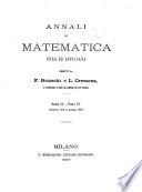 Annali di matematica pura ed applicata