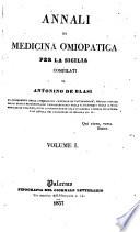Annali di medicina omiopatica per la Sicilia