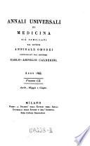 Annali di medicina straniera, compilati da A(nnibale) Omodei