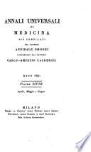 Annali di medicina straniera, compilati da A(nnibale) Omodei