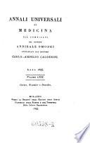 Annali di medicina straniera, compilati da A(nnibale) Omodei