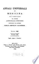 Annali di medicina straniera, compilati da A(nnibale) Omodei