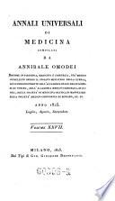 Annali di medicina straniera, compilati da A(nnibale) Omodei