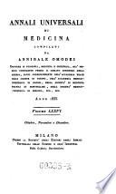 Annali di medicina straniera, compilati da A(nnibale) Omodei