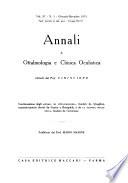 Annali di ottalmologia e clinica oculistica