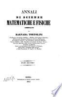 Annali di scienze matematiche e fisiche