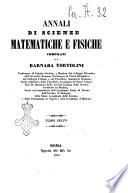 Annali di scienze matematiche e fisiche