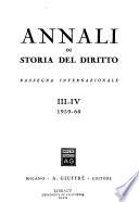 Annali di storia del diritto