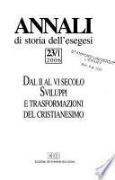 Annali di storia dell'esegesi