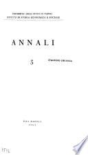 Annali di storia economica e sociale
