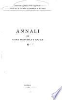 Annali di storia economica e sociale