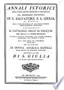Annali istorici dell' edificazione
