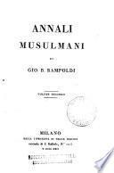 Annali musulmani di Gio. B. Rampoldi. Volume primo [-duodecimo]
