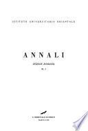 Annali - Sezione romanza