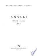 Annali - Sezione romanza
