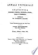 Annali universali di statistica, economia pubblica, geografia, storia, viaggi e commercio