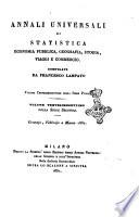 Annali universali di statistica, economia pubblica, geografia, storia, viaggi e commercio