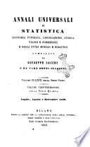 Annali universali di statistica, economia pubblica, legislazione, storia, viaggi e commercio
