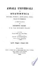 Annali universali di statistica, economia pubblica, legislazione, storia, viaggi e commercio