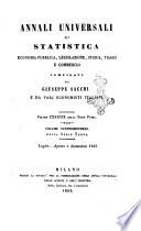 Annali universali di statistica, economia pubblica, legislazione, storia, viaggi e commercio