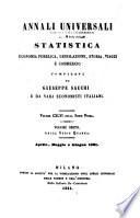 Annali universali di statistica, economia pubblica, storia, viaggi e commercio