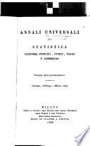 Annali universali di statistica, economia pubblica, storia, viaggi e commercio