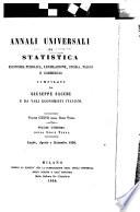 Annali universali di statistica, economia pubblica, storia, viaggi e commercio