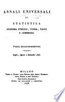 Annali universali di statistica, economia pubblica, storia, viaggi e commercio