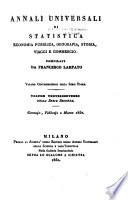 Annali universali di statistica, economia pubblica, storia, viaggi e commercio
