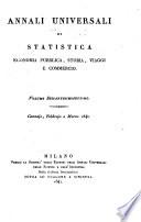 Annali universali di statistica, economia pubblica, storia, viaggi e commercio