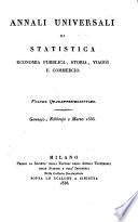 Annali universali di statistica, economia pubblica, storia, viaggi e commercio