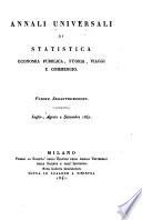 Annali universali di statistica, economia pubblica, storia, viaggi e commercio