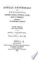 Annali universali di viaggi, geografia, storia, economia pubblica e statistica