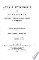 Annali universali di viaggi, geografia, storia, economia pubblica e statistica