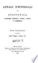 Annali universali di viaggi, geografia, storia, economia pubblica e statistica