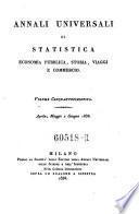 Annali universali di viaggi, geografia, storia, economia pubblica e statistica