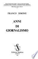 Anni di giornalismo