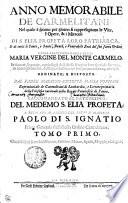Anno Memorabile De Carmelitani