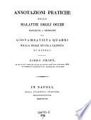 Annotazioni Pratiche Sulle Malattie Degli Occhi