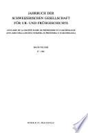 Annuaire de la Société suisse de préhistoire et d'archéologie