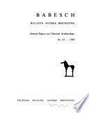 Annual Papers on Classical Archaeology