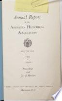 Annual Report of the American Historical Association