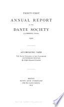 Annual Report of the Dante Society