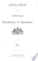 Annual Report of the Pennsylvania Department of Agriculture