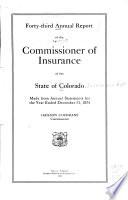 Annual Report of the Superintendent of Insurance